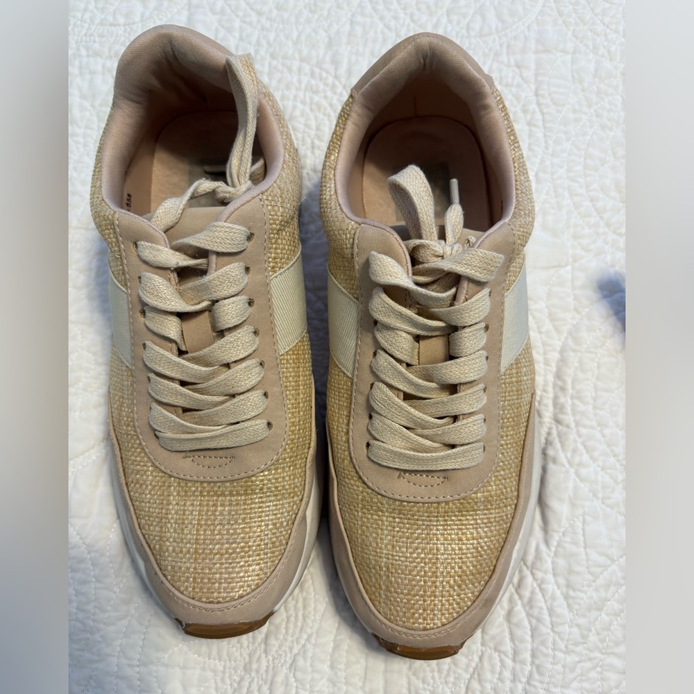 Dolce Vita Tan and Cream Sneakers